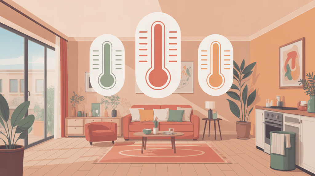 a combien mettre le chauffage illustration intérieur températures idéales