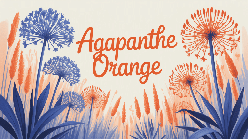 agapanthe orange illustration alternatives florales et couleurs