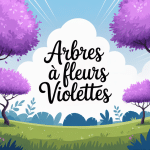 arbres à fleurs violettes en pleine floraison dans un jardin printanier