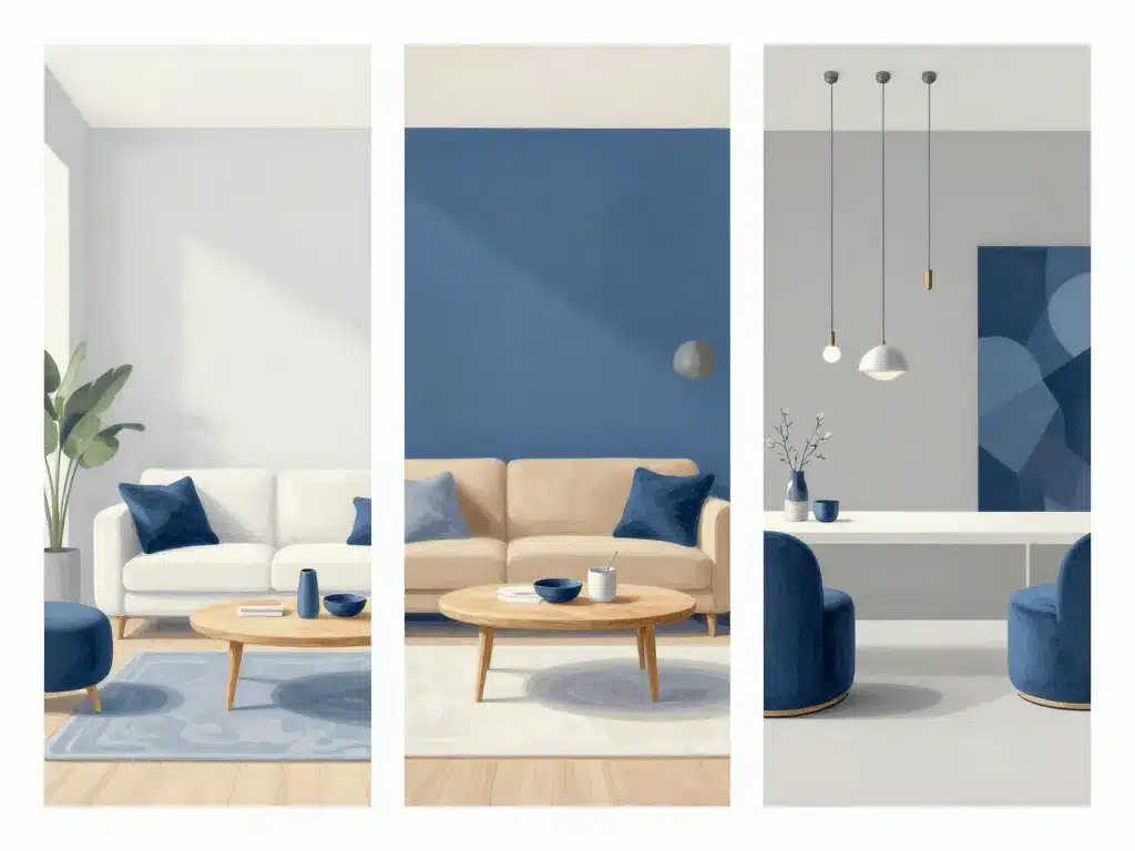 bleu canard avec quelle couleur harmonie déco séjour