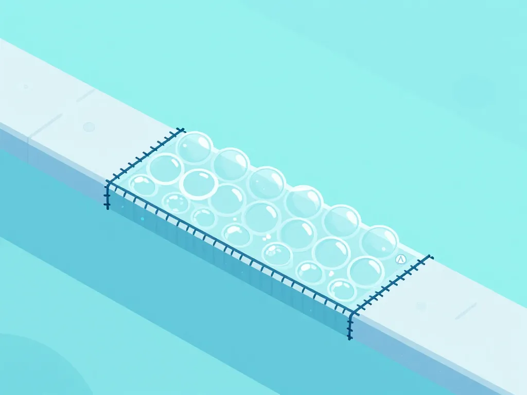 Diagramme expliquant comment coudre une bâche à bulle en sécurité