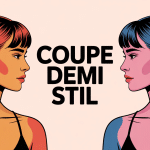 Illustration coupe demi stil moderne