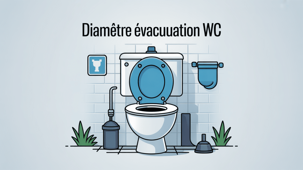 illustration diametre evacuation wc moderne