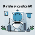 illustration diametre evacuation wc moderne