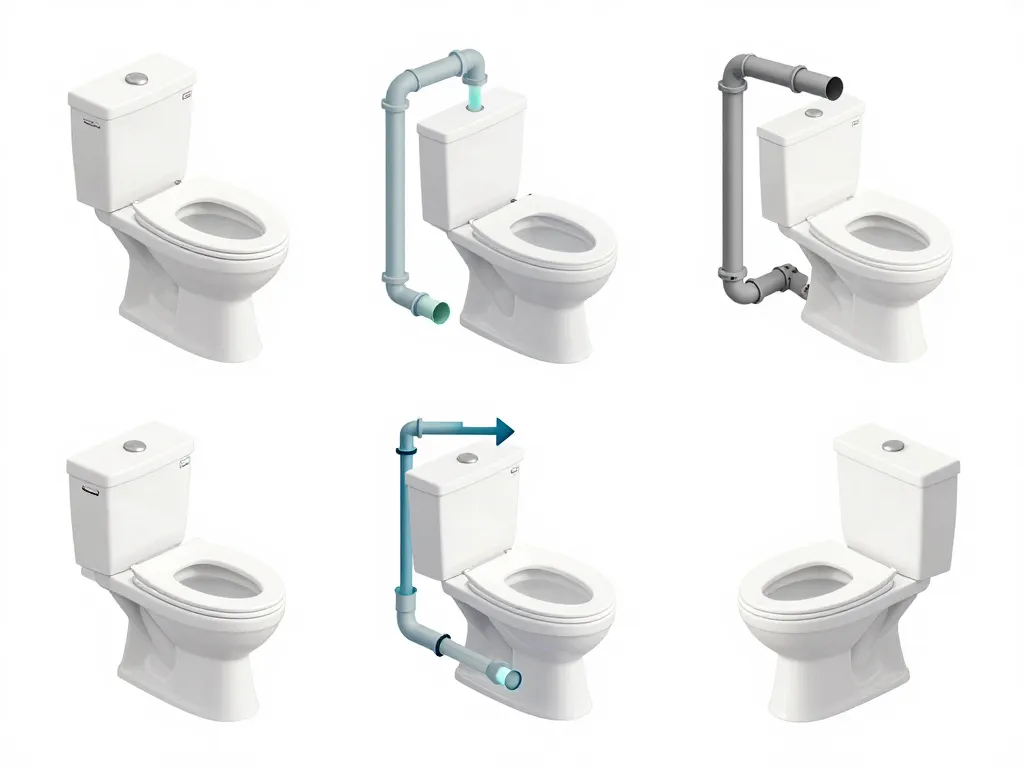 schema diametre evacuation wc installation