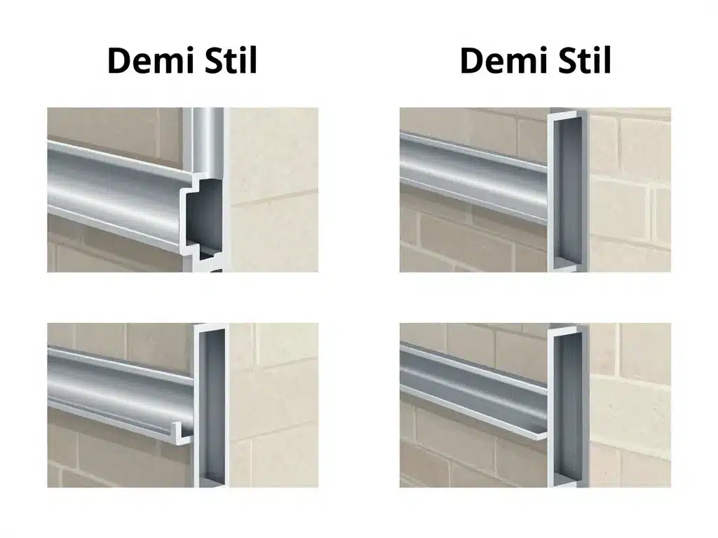 Diagramme des profils demi Stil placo et standard