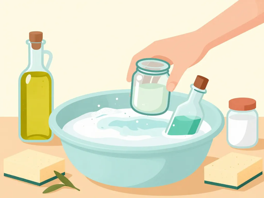 enlever etiquette verre eau chaude douce