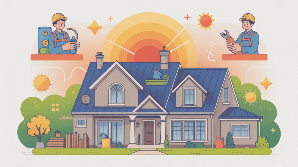 entreprise pour isoler les combles illustration vectorielle