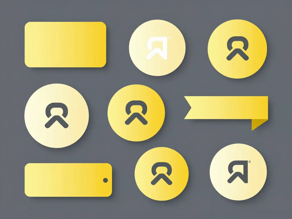 etiquette jaune logo formes integration