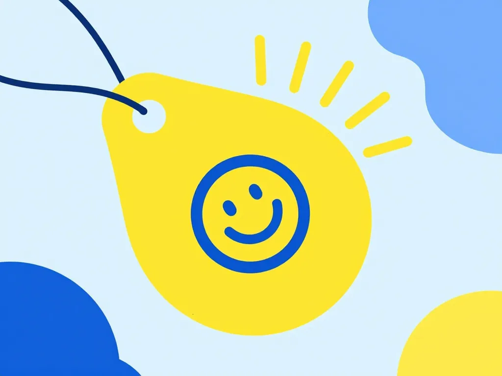 etiquette jaune logo impact symbolique