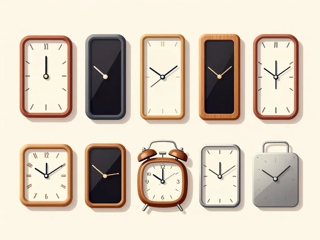 différents modèles horloge rectangulaire