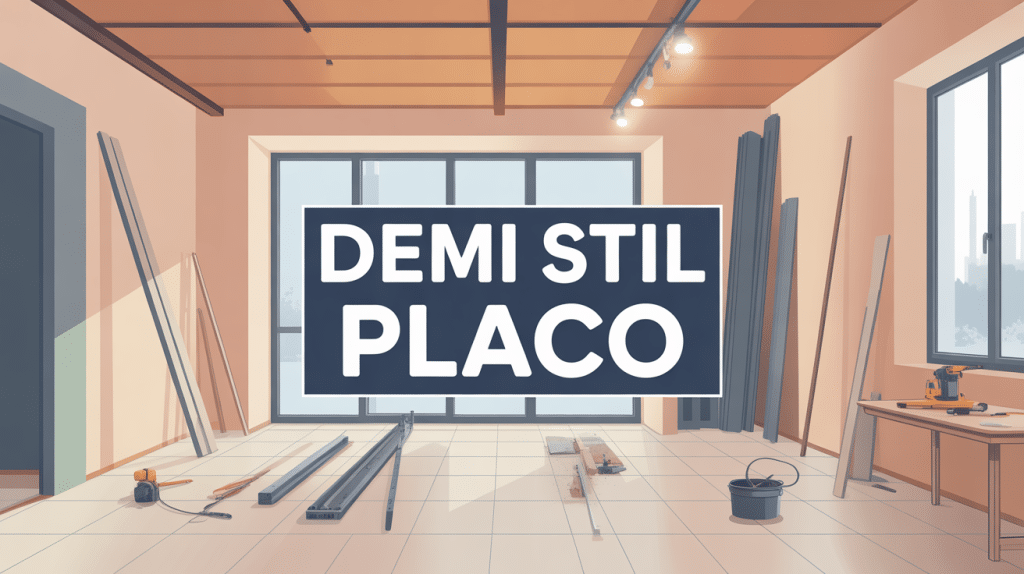 Installation demi Stil placo dans un intérieur rénové