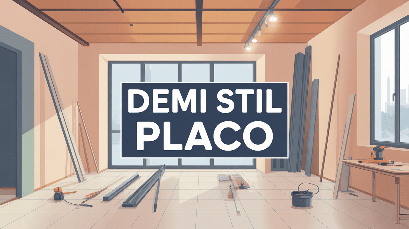 Installation demi Stil placo dans un intérieur rénové