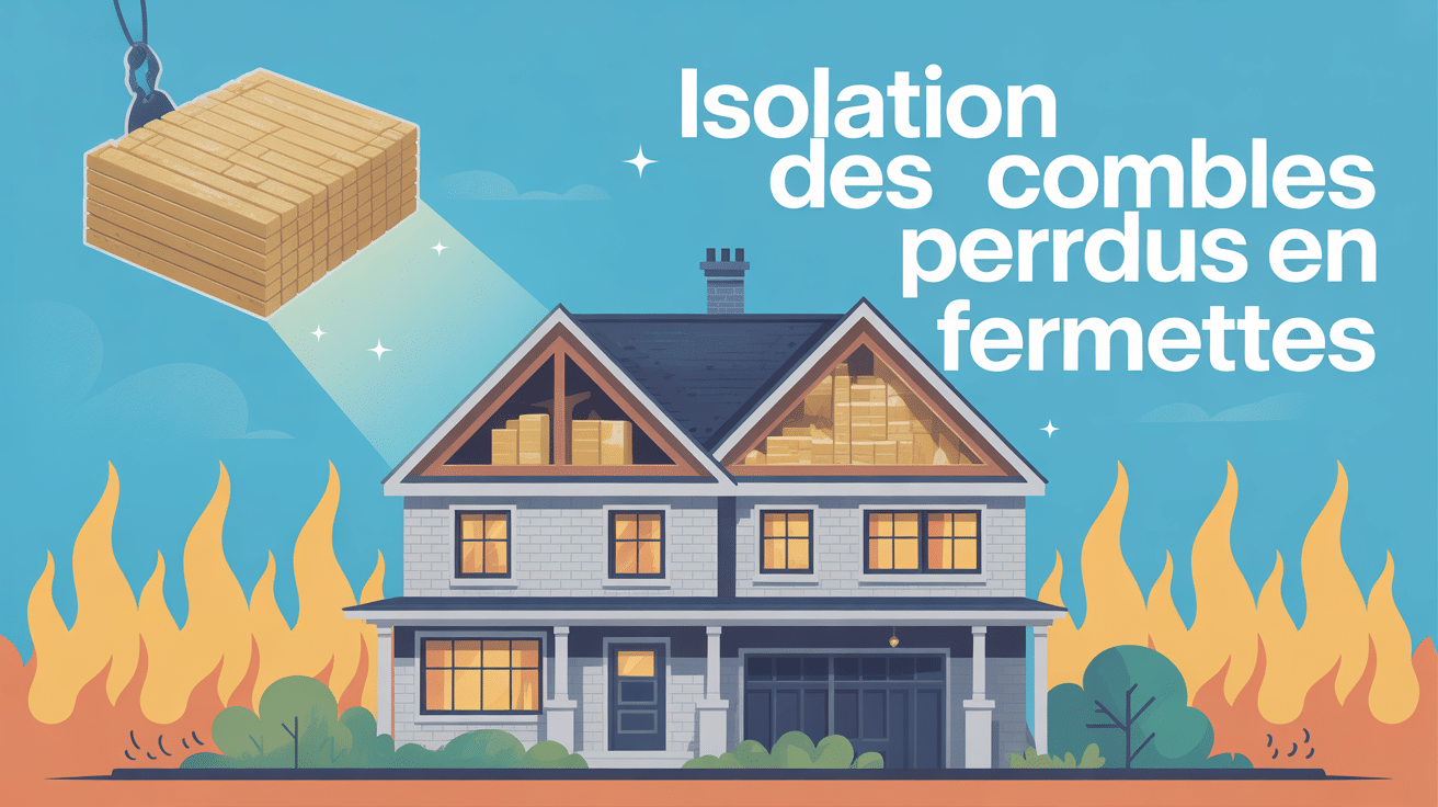 illustration coupe isolation combles perdues fermettes