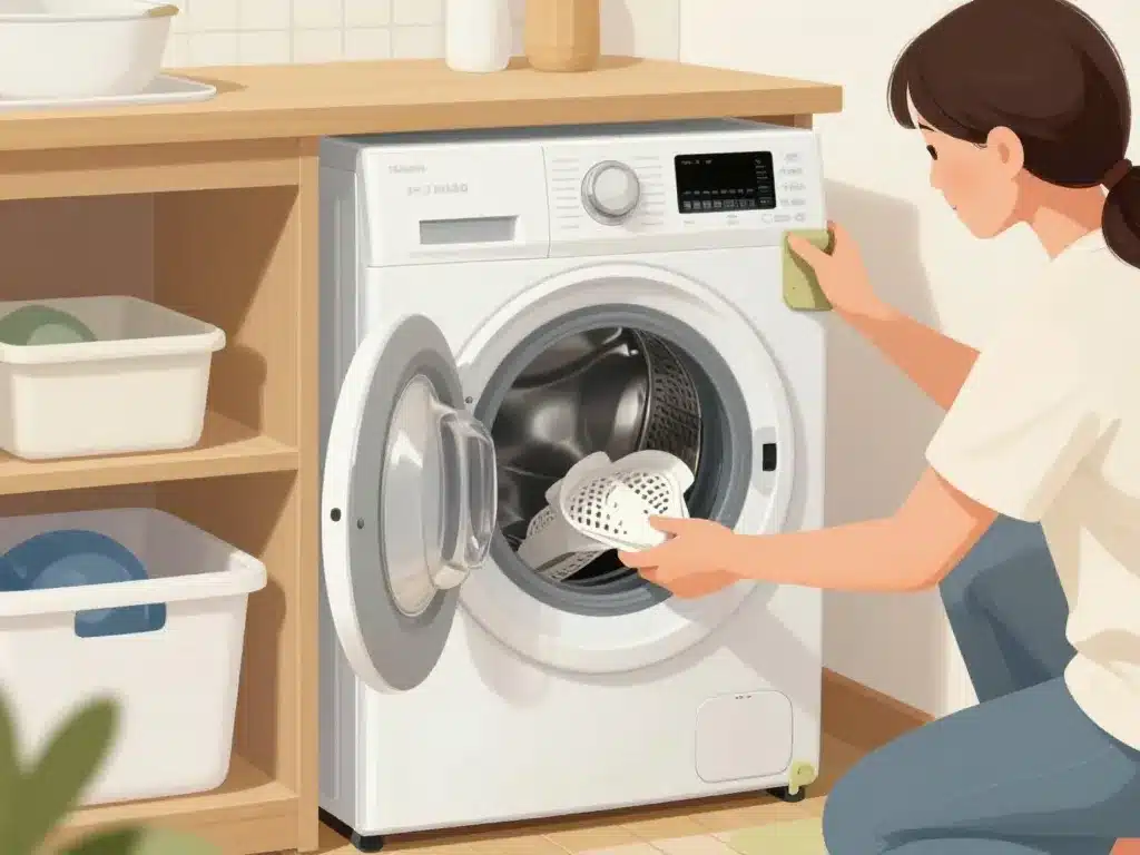 installation lave linge top silencieux entretien silencieux