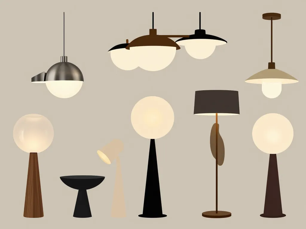 différents luminaires design made in design matériaux variés