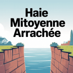 mon voisin a enlevé la haie mitoyenne illustration vectorielle moderne