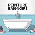 peindre baignoire avis illustration salle de bains moderne