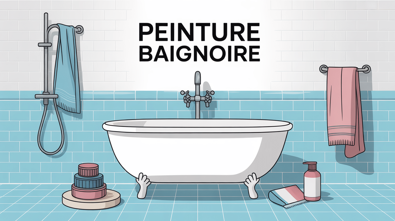 peindre baignoire avis illustration salle de bains moderne