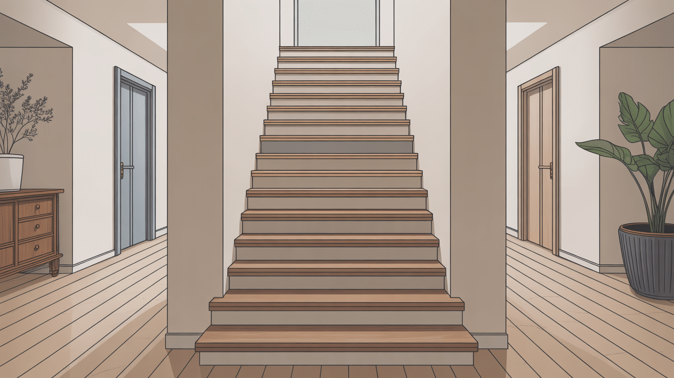 illustration plinthe pour escalier avec divers matériaux