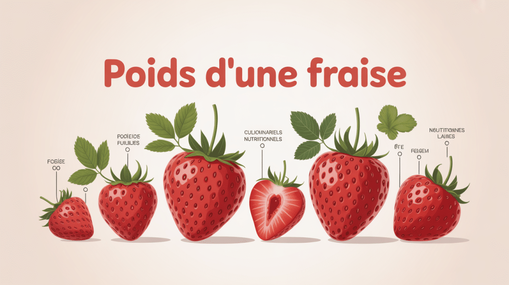 poids d'une fraise différentes tailles repères nutritionnels