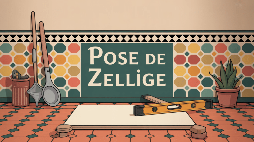 processus pose zellige artisanal