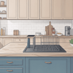 Illustration installation prise encastrable plan de travail cuisine