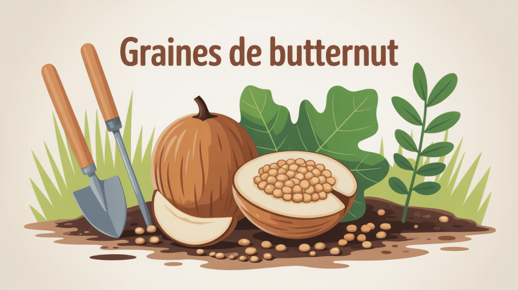 Illustration sur comment récupérer les graines de butternut pour planter