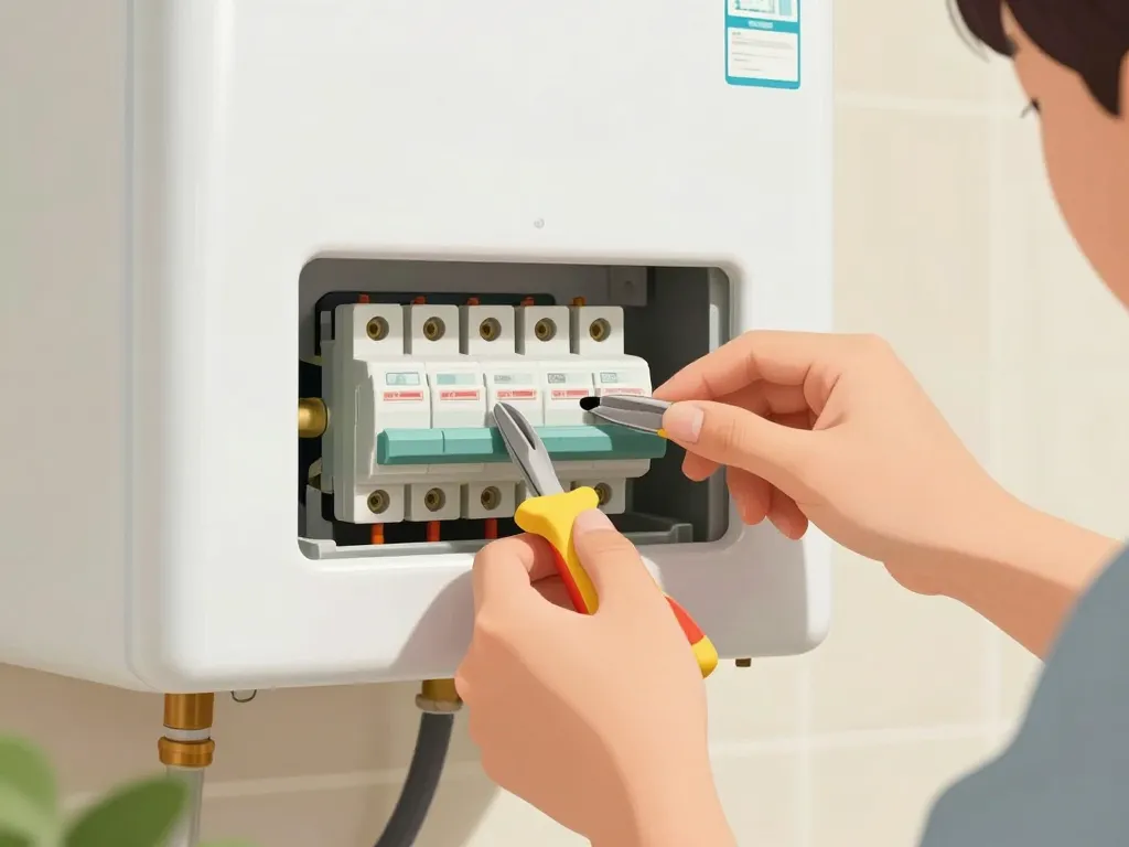 Changement sécurisé du fusible pour chauffe eau