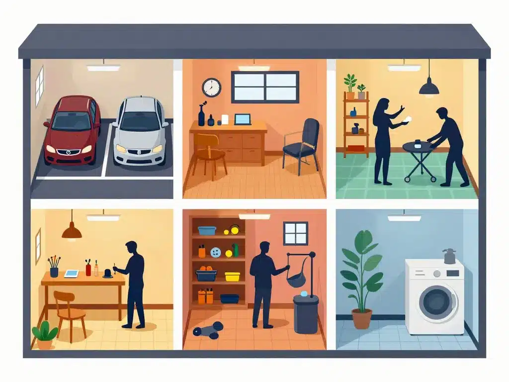 illustration editoriale zones garage revetement pour sol garage