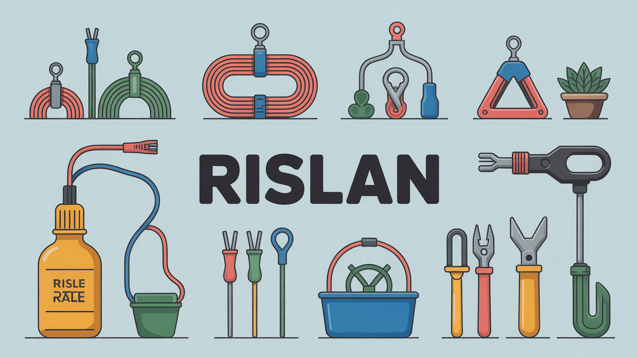 illustration rislan différents usages électricité bricolage jardinage