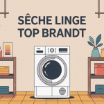 illustration seche linge top brandt dans buanderie lumineuse