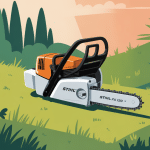 sthil fs 120 en action sur herbes hautes