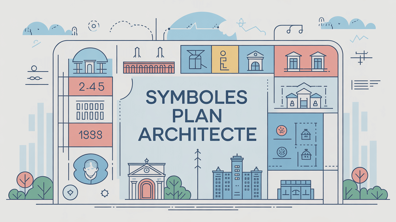 symbole plan architecte plan graphique pictogrammes