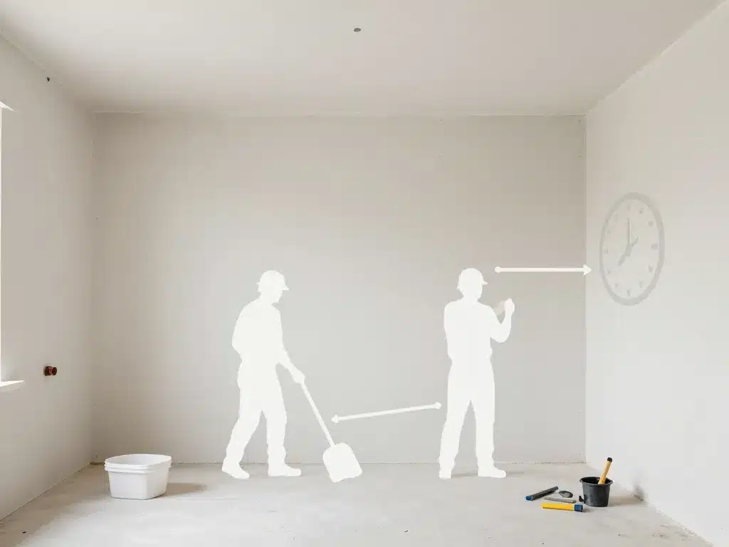 temps pose placo m2 installation standard diagramme chambre