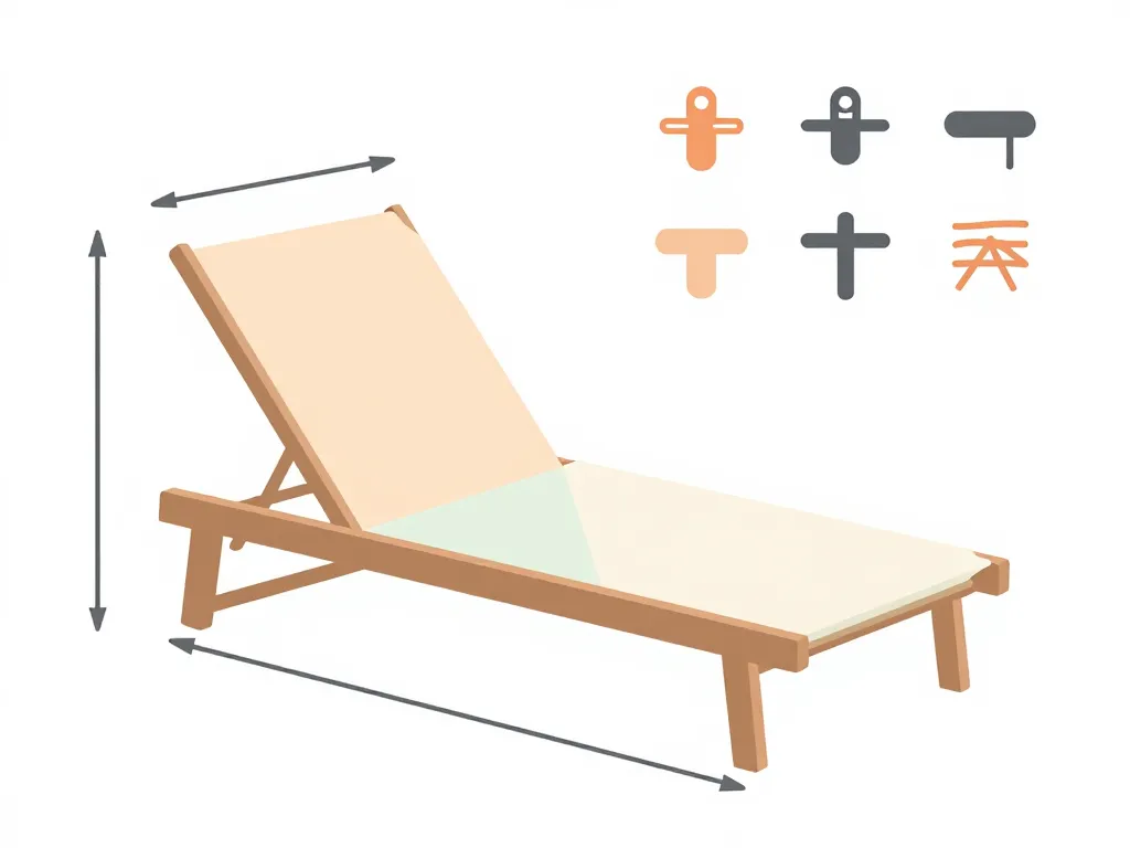 diagramme concept toile de remplacement pour bain de soleil fixation et mesures