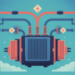 illustration fonctionnement et rôle transformateur triphasé réseau industriel
