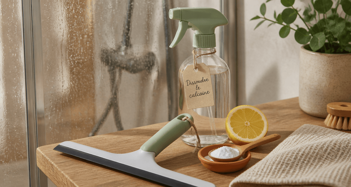 calcaire paroi douche vinaigre bicarbonate citron
