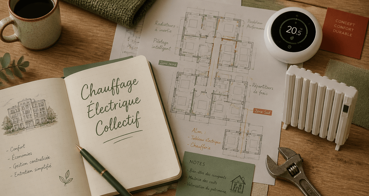 chauffage électrique collectif plans et thermostat
