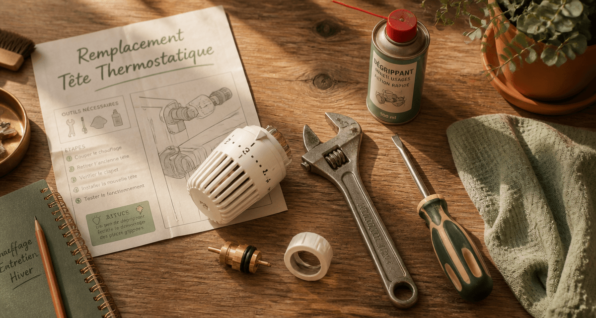 comment changer une tete de robinet thermostatique de radiateur vue outils