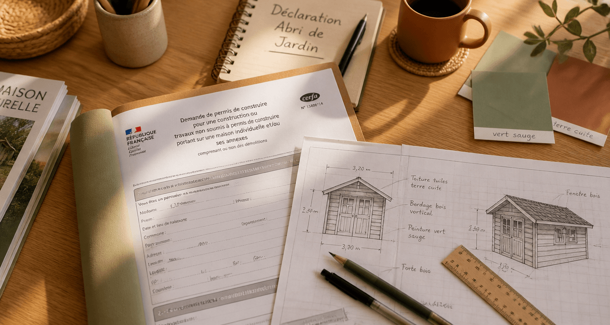 comment déclarer un abri de jardin déjà construit dossier cerfa plans