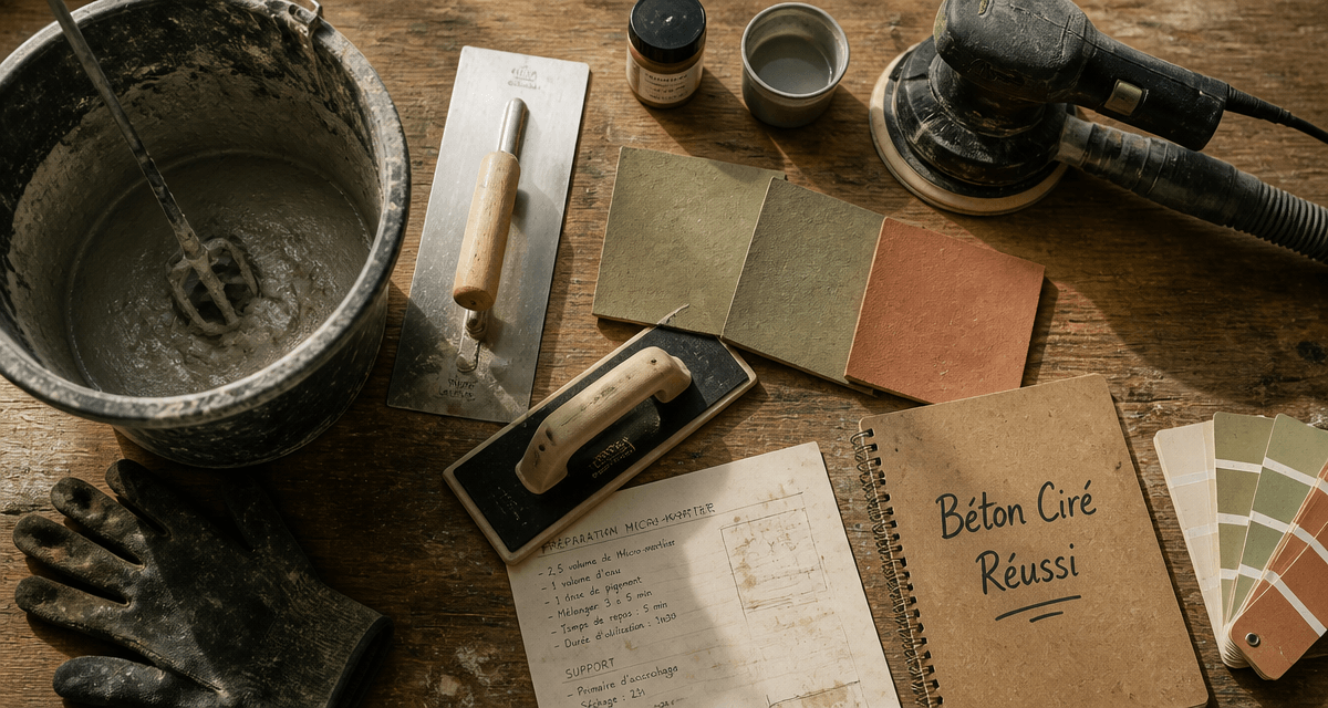 comment faire un beton cire outils et materiel atelier