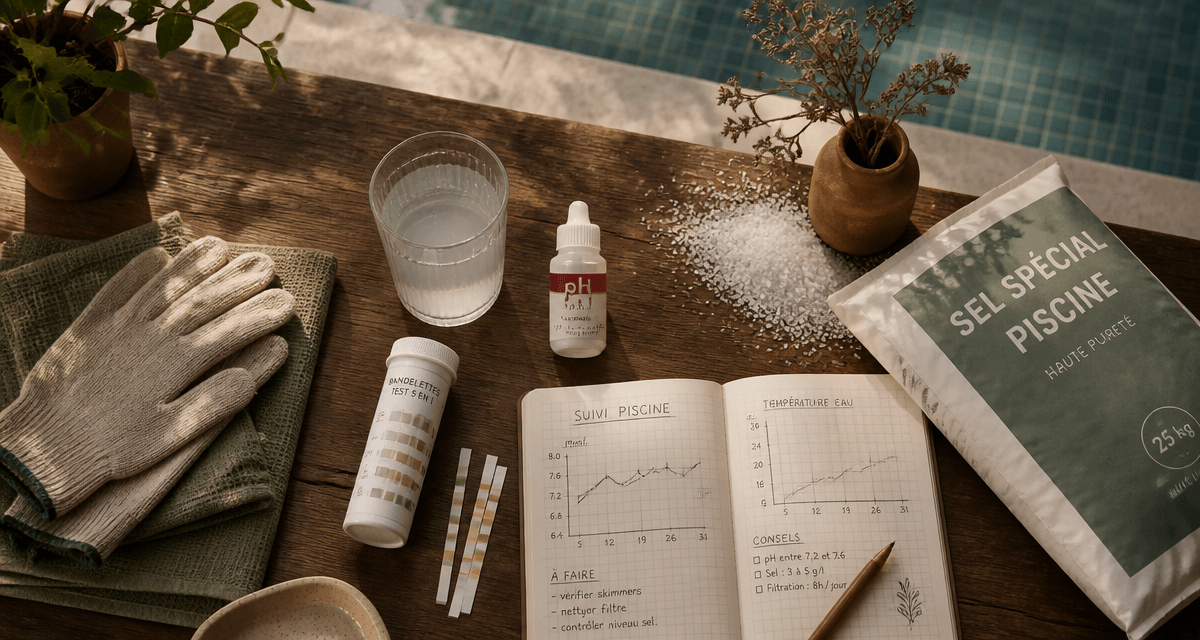 comment remonter le taux de chlore piscine au sel vue accessoires