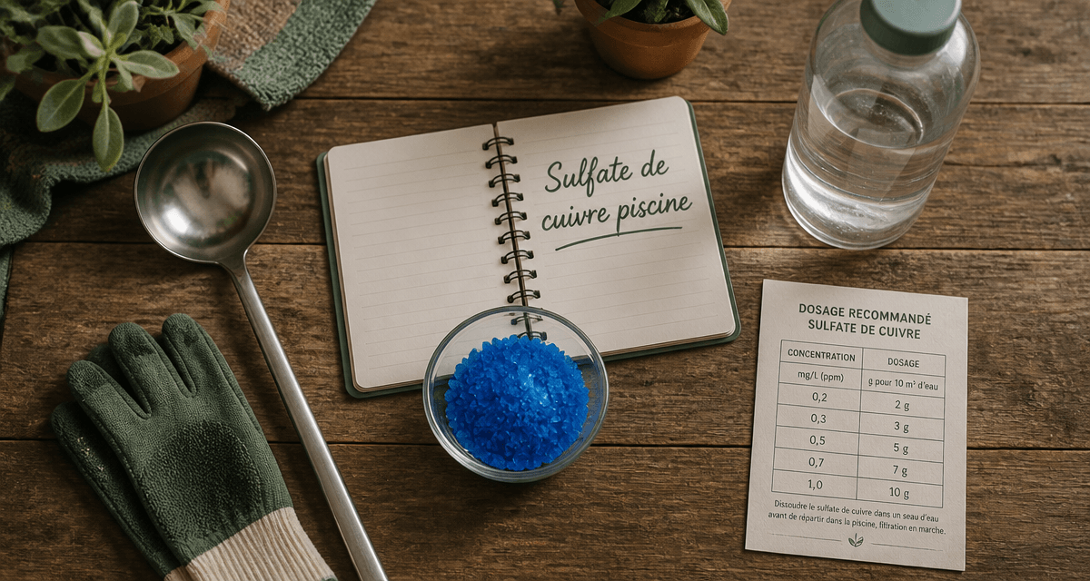 dosage sulfate de cuivre piscine cristaux bol