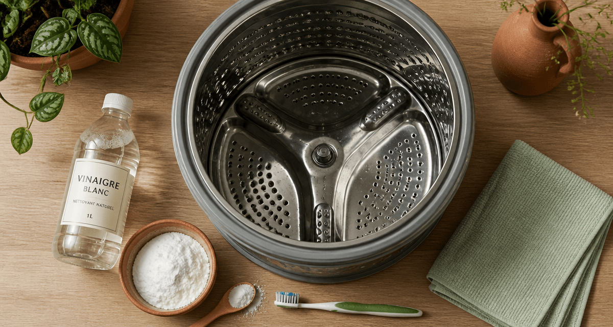 nettoyage tambour machine à laver avec vinaigre et bicarbonate