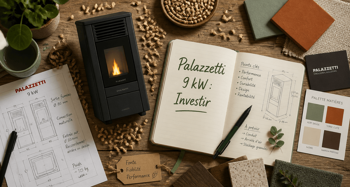 poêle à granulés palazzetti 9kw prix sur plan de travail