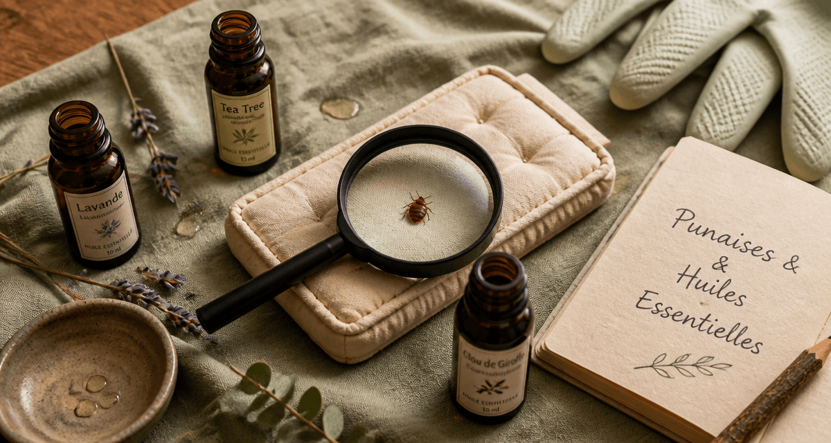 punaise de lit huile essentielle avis drap loupe flacons