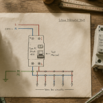 schema branchement disjoncteur différentiel 30ma avec outils
