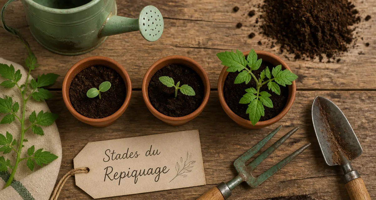 à combien de feuilles repiquer les tomates godets stades