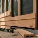 Bardage clin en pose étanche : lames bois sur ossature avec lame d’air ventilée